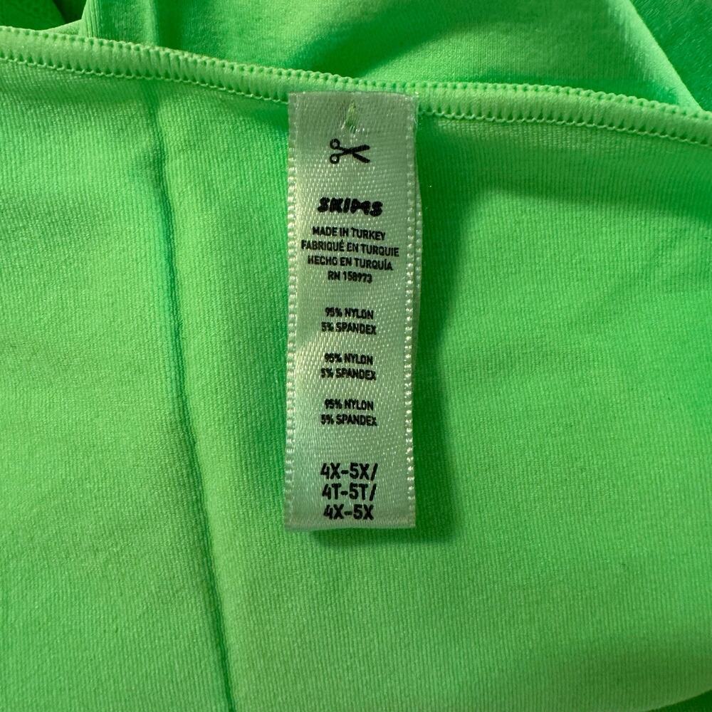 SKIMS Essential Bodysuit One Shoulder‎ Neon Green Highlighter Sz 4X/5X - Picture 8 of 8